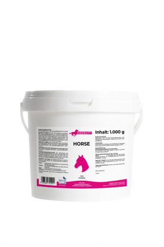 EQUOLYT Horse: Komplex teljesítménytámogató formula aminosavakkal, zöldkagylóval, tengeri algával, E-vitaminnal és szelénnel